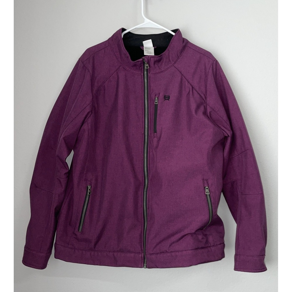 Cinch Concealed Carry Jacket Womens‎ Small Purple Textured Bonded Full Zip--XXL